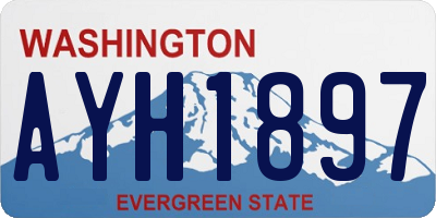 WA license plate AYH1897