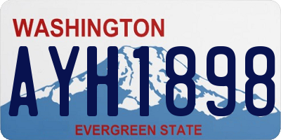 WA license plate AYH1898