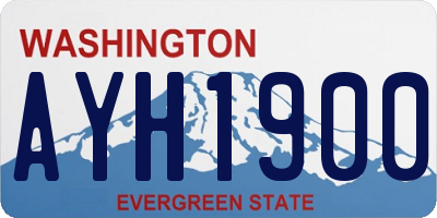 WA license plate AYH1900