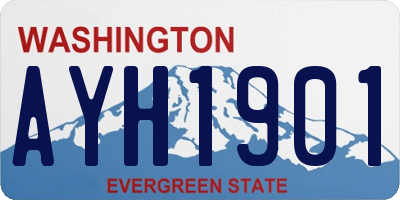 WA license plate AYH1901