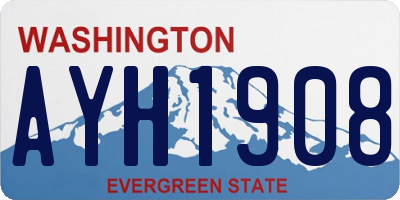 WA license plate AYH1908