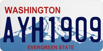 WA license plate AYH1909