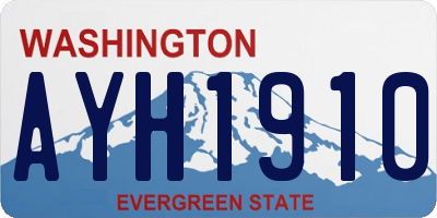 WA license plate AYH1910