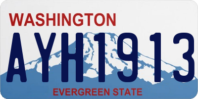 WA license plate AYH1913