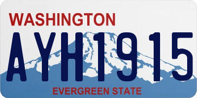 WA license plate AYH1915