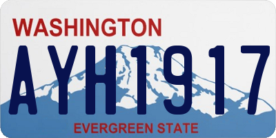 WA license plate AYH1917