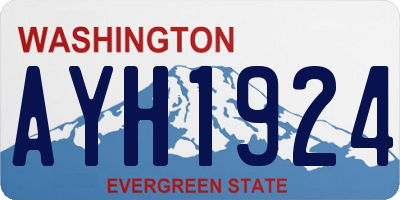WA license plate AYH1924