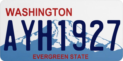 WA license plate AYH1927