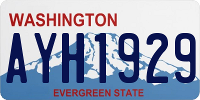 WA license plate AYH1929