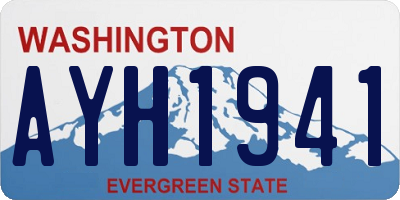 WA license plate AYH1941
