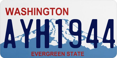 WA license plate AYH1944