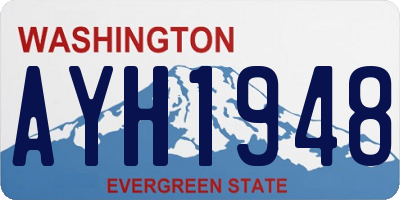WA license plate AYH1948