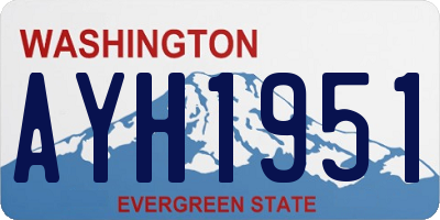 WA license plate AYH1951