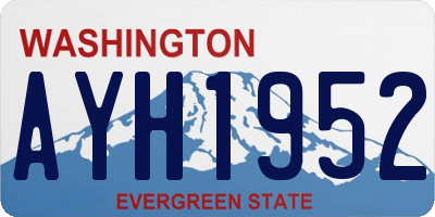 WA license plate AYH1952