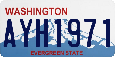 WA license plate AYH1971