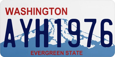 WA license plate AYH1976