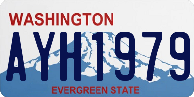 WA license plate AYH1979