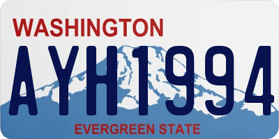 WA license plate AYH1994