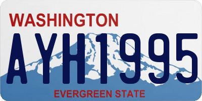 WA license plate AYH1995