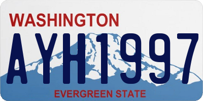 WA license plate AYH1997
