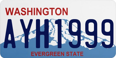 WA license plate AYH1999