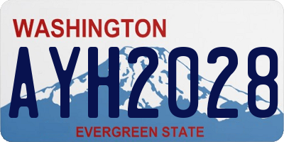 WA license plate AYH2028
