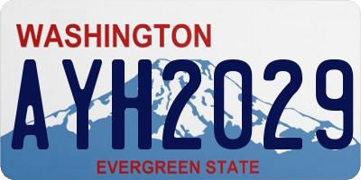 WA license plate AYH2029