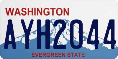 WA license plate AYH2044