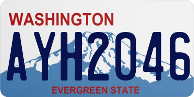 WA license plate AYH2046