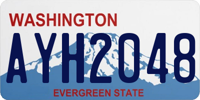 WA license plate AYH2048