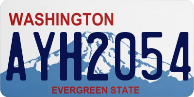 WA license plate AYH2054