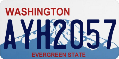 WA license plate AYH2057