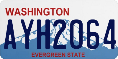 WA license plate AYH2064