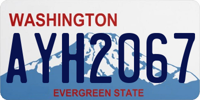 WA license plate AYH2067