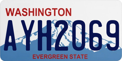 WA license plate AYH2069
