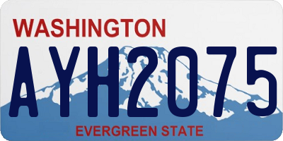 WA license plate AYH2075