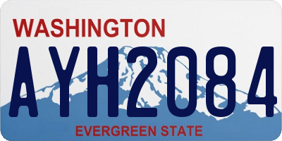 WA license plate AYH2084