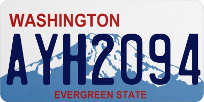WA license plate AYH2094