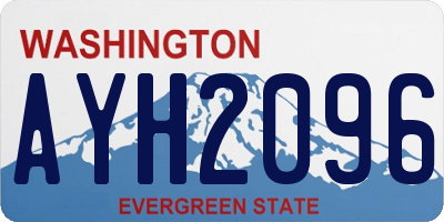 WA license plate AYH2096