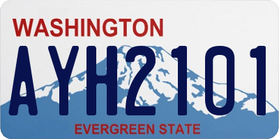 WA license plate AYH2101