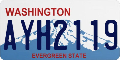 WA license plate AYH2119
