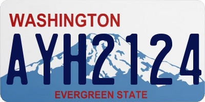 WA license plate AYH2124