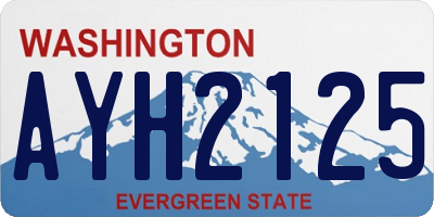 WA license plate AYH2125