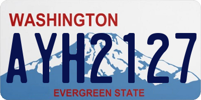 WA license plate AYH2127