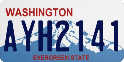 WA license plate AYH2141