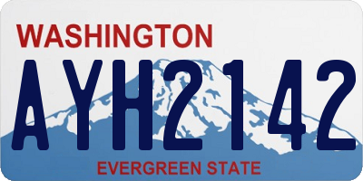 WA license plate AYH2142