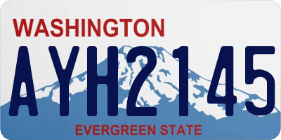 WA license plate AYH2145