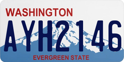 WA license plate AYH2146