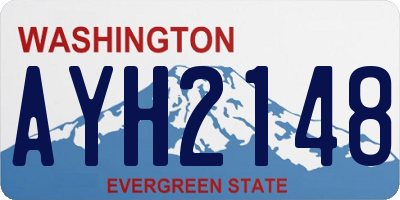 WA license plate AYH2148