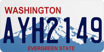 WA license plate AYH2149